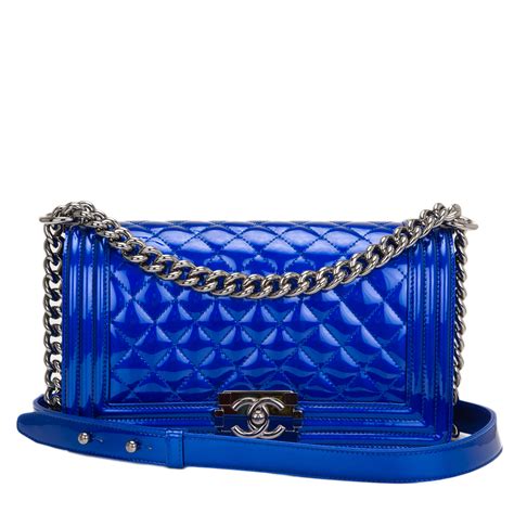 chanel 2013metallic blue patent|chanel bag for sale.